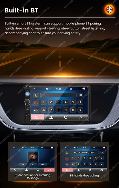 7 Inch HD Touch Screen Intelligent System Car Radio Multimedia Player For Universal Autoradio MP5 Camera TF Card Mirror Link USB