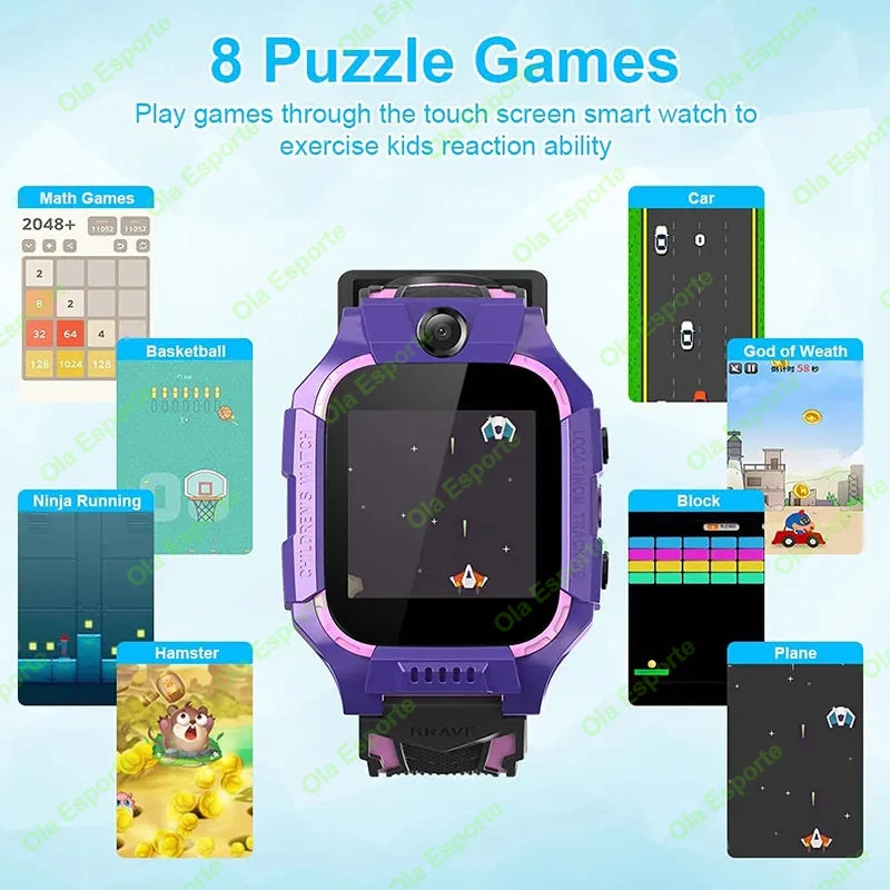 Kids Smart Watch 2G SOS GPS Location Sim Card Call Smart Watch Camera Waterproof Watch Gift For Ios Android Children Gifts 2025