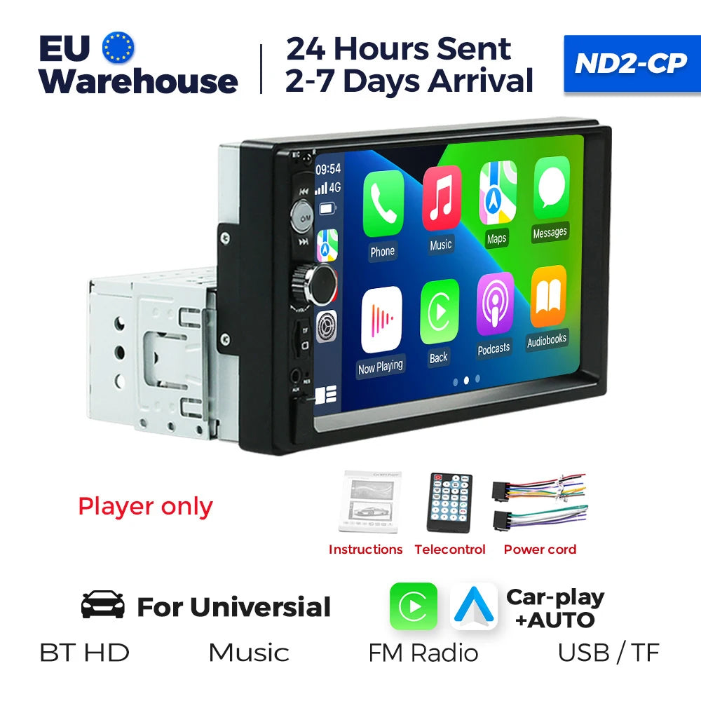 7 Inch HD Touch Screen Intelligent System Car Radio Multimedia Player For Universal Autoradio MP5 Camera TF Card Mirror Link USB