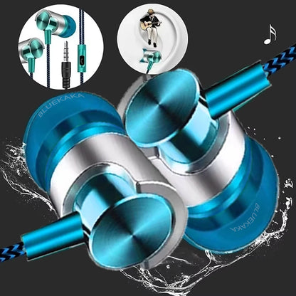 3.5mm Wired In-Ear Earphones Noise Cancellation HiFi Stereo Sports Gaming Music Headphones With Mic Headset For Phone MP3 MP4