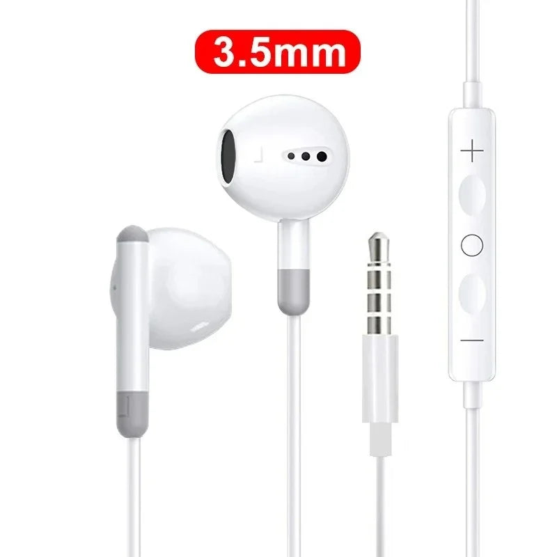 Original Wired Earphones For iPhone 17 16 15 Pro Max In-Ear Earbuds 14 13 12 Headphones For Samsung Xiaomi Headsets Accessories