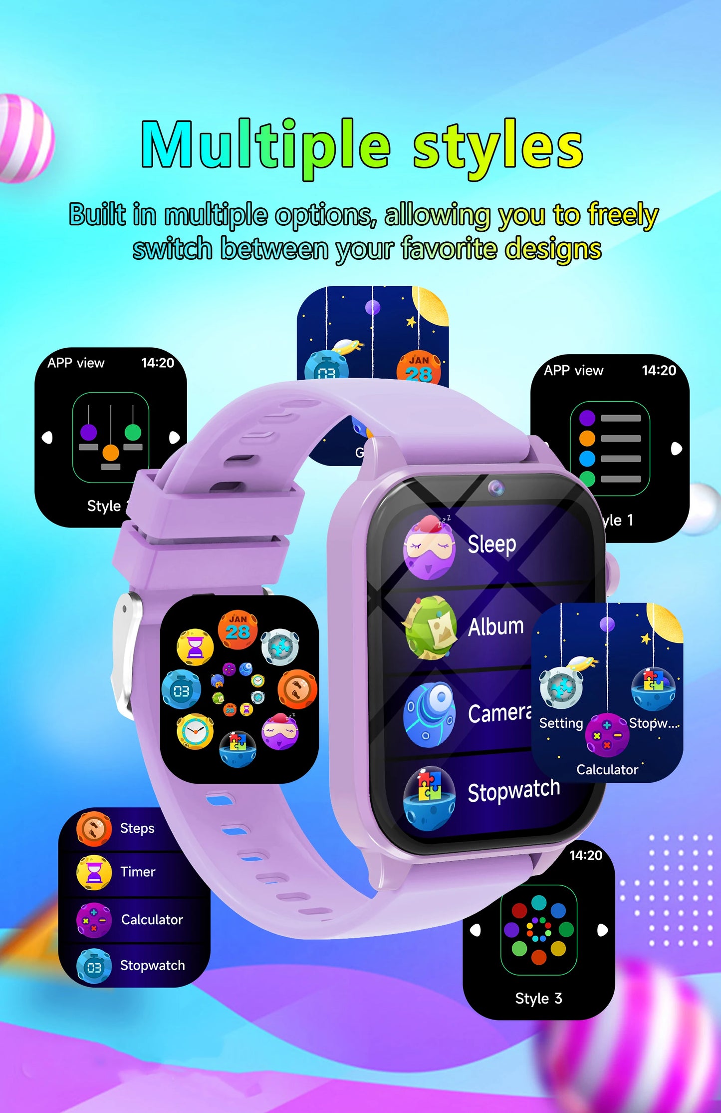 SIMSONLAB New Camera Smart Watch For Kids Games HD Touch Screen Sleep Monitor Flashlight Alarm Clock Partner Birthday Gift Boy