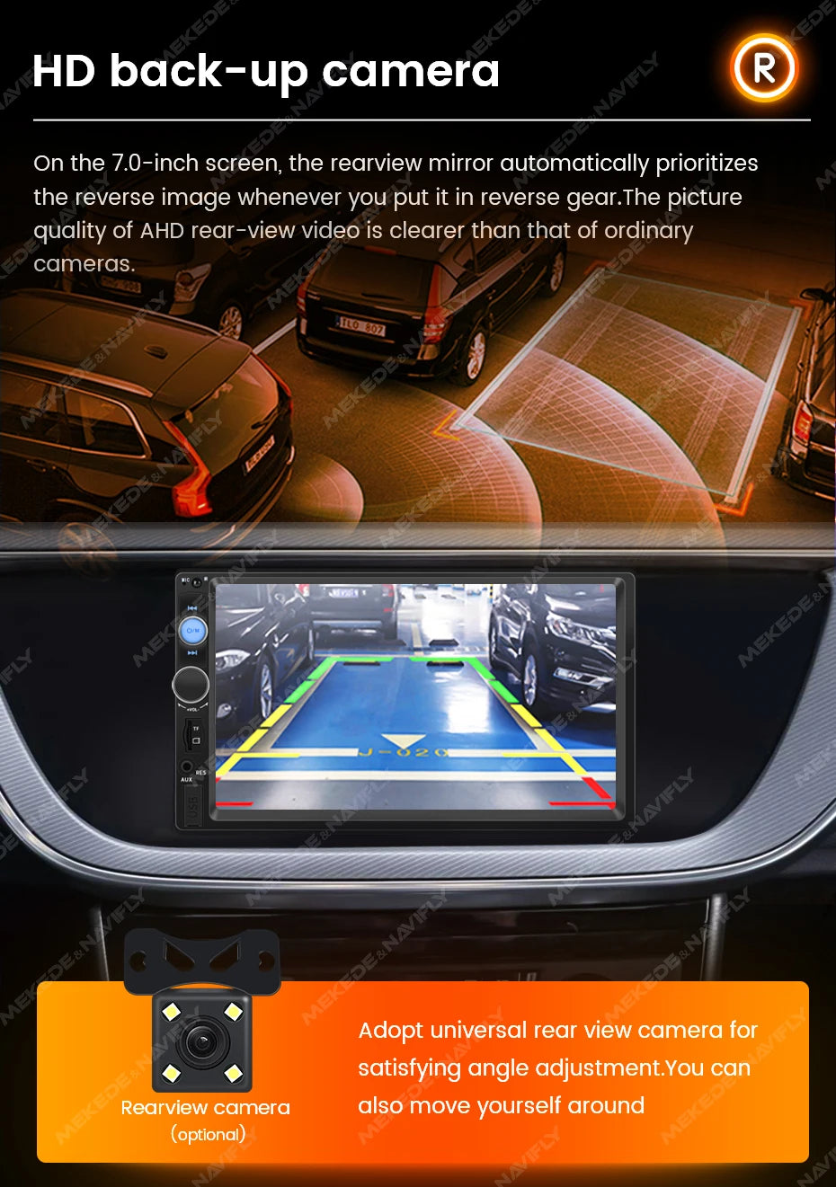 7 Inch HD Touch Screen Intelligent System Car Radio Multimedia Player For Universal Autoradio MP5 Camera TF Card Mirror Link USB
