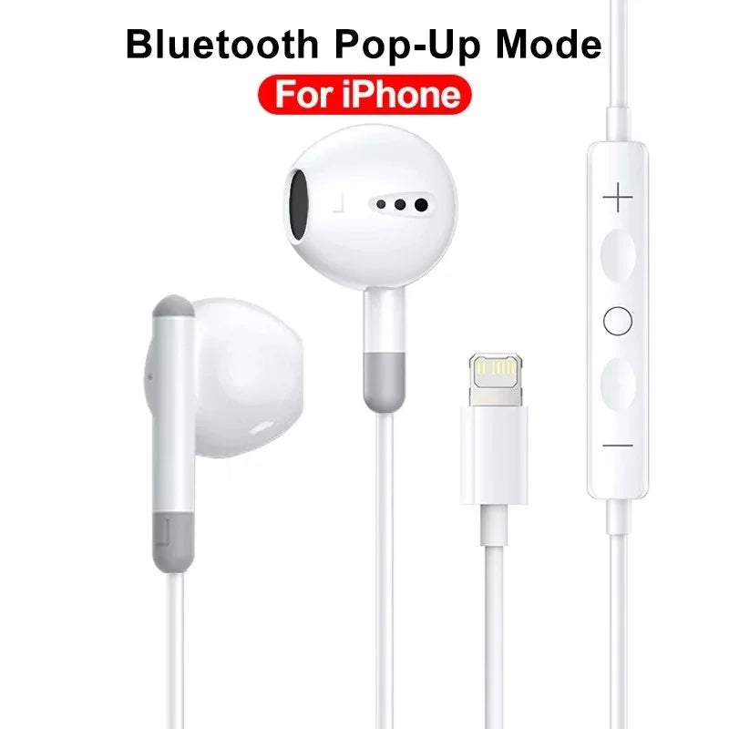 Original Wired Earphones For iPhone 17 16 15 Pro Max In-Ear Earbuds 14 13 12 Headphones For Samsung Xiaomi Headsets Accessories