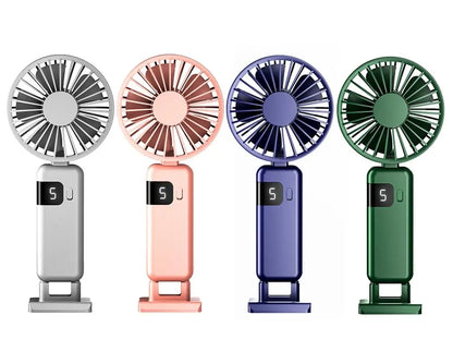Clearance_2024 New Arrival Wind Cooling Hand Mini Usb Fan Portable 5 Speed Personal Pocket Rechargeable Handheld with Hook_Conti