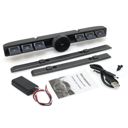 Multimedia Remote Control 7 Keys Blue LED Car Controller Volume Adjuster Phone Call Function Accessories For Navigation Player
