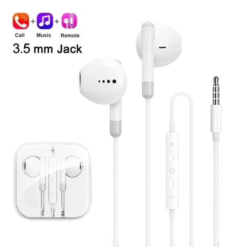 Original Wired Earphones For iPhone 17 16 15 Pro Max In-Ear Earbuds 14 13 12 Headphones For Samsung Xiaomi Headsets Accessories