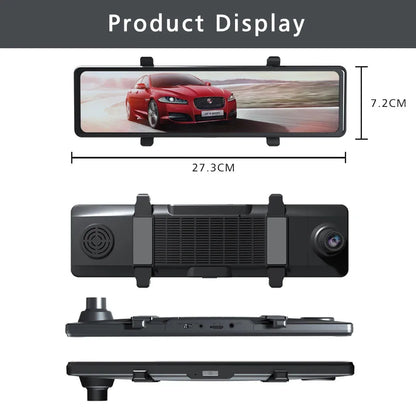 11.26" UHD 4K 2160P Car Dvr GPS WIFI Mirror Dash Cam Dual Lens Dashcam IPS Screen Camera Drive Recorder Stream RearView Mirror