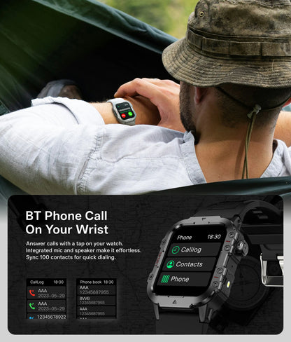 2024 Smart Watch Android Phone 1.44'' Inch Color Screen Bluetooth Call Blood Oxygen/Pressure Monitoring Smart Watch Women Men