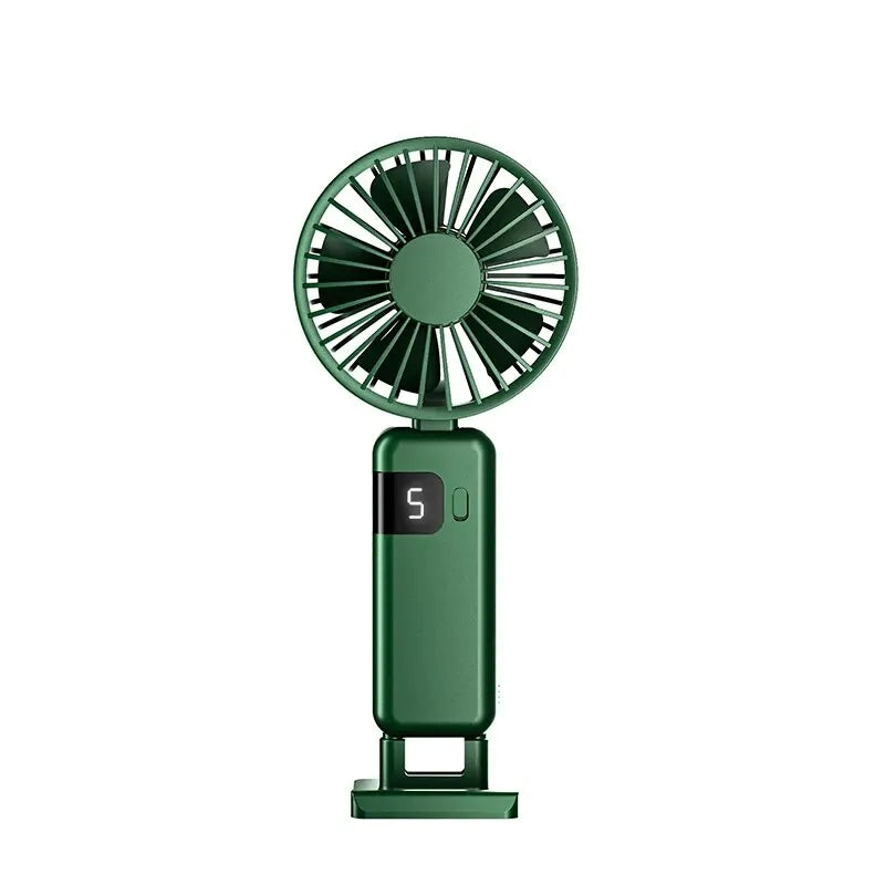 Clearance_2024 New Arrival Wind Cooling Hand Mini Usb Fan Portable 5 Speed Personal Pocket Rechargeable Handheld with Hook_Conti