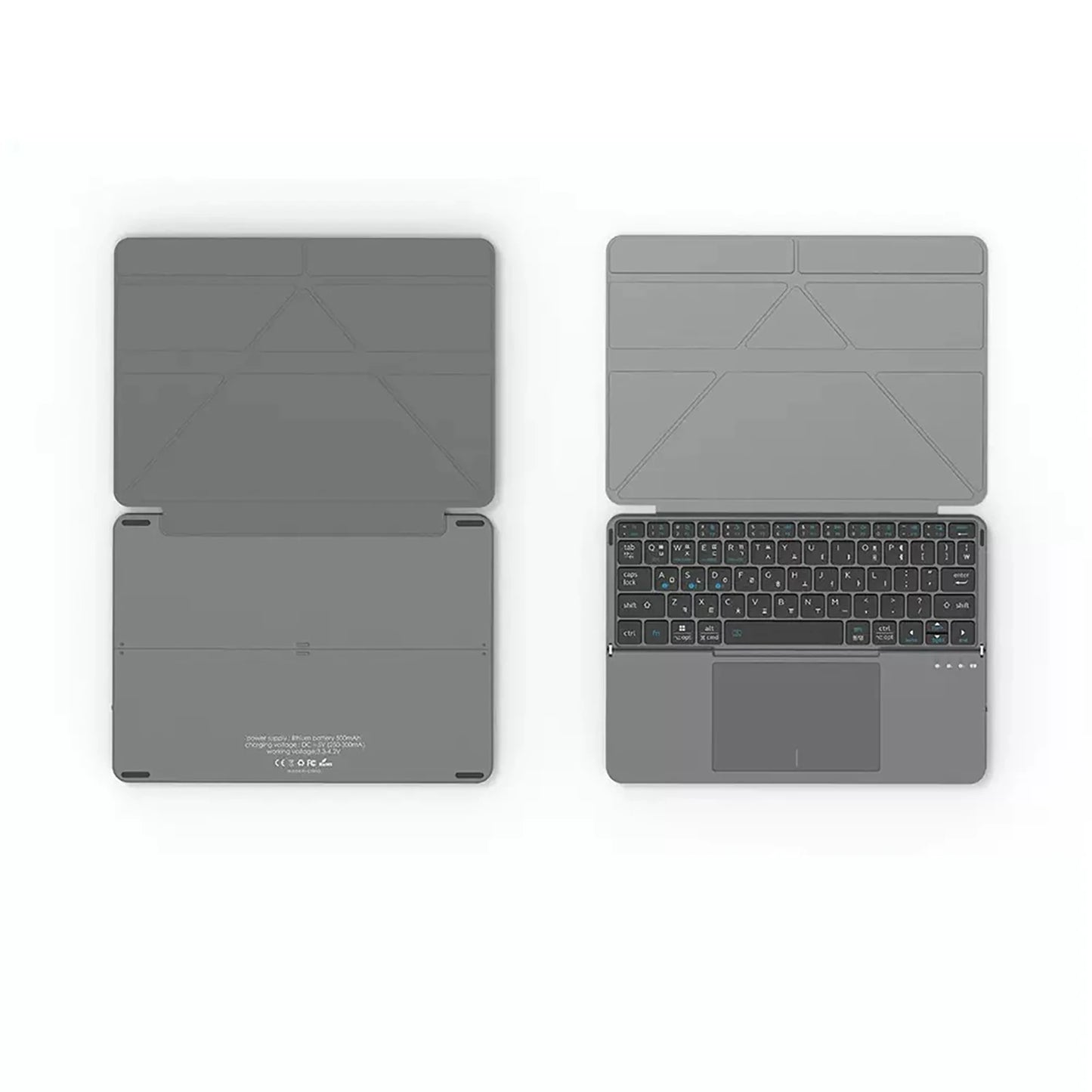 2-in-1 Multifunctional Folding Bluetooth Keyboard with Touchpad & Phone Holder for Tablet/Phone/PC Touch Portable Keyboard