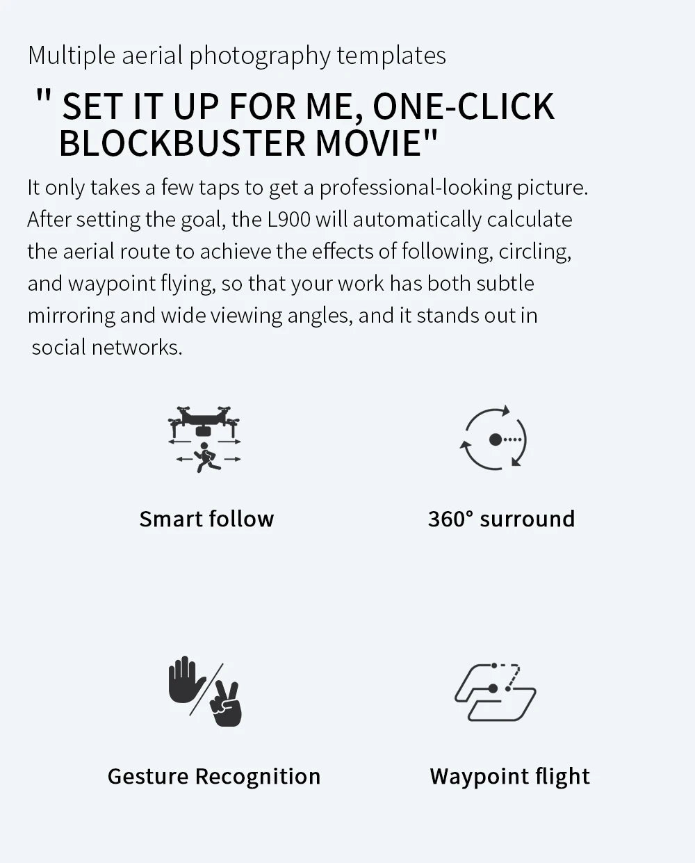 LYZRC Drone L900 Pro 4K Professional 5G GPS HD Dual Camera Photography Brushless Foldable Quadcopter RC Distance 1.2KM Rc Drones