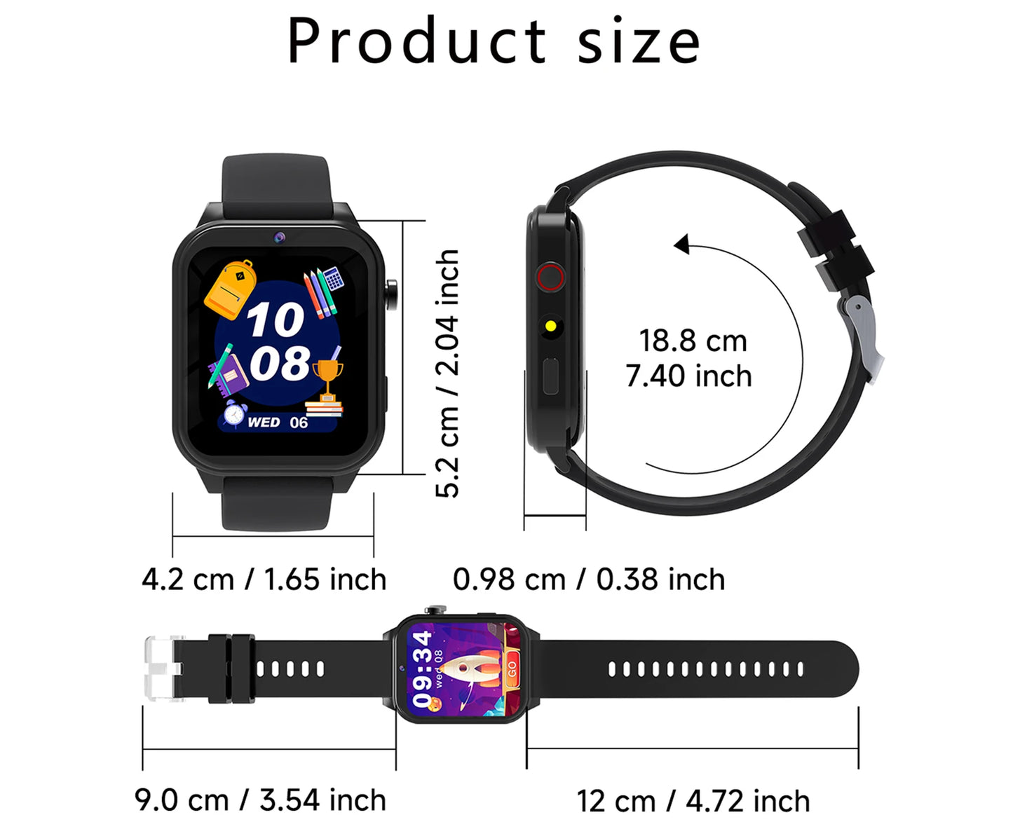 SIMSONLAB New Camera Smart Watch For Kids Games HD Touch Screen Sleep Monitor Flashlight Alarm Clock Partner Birthday Gift Boy