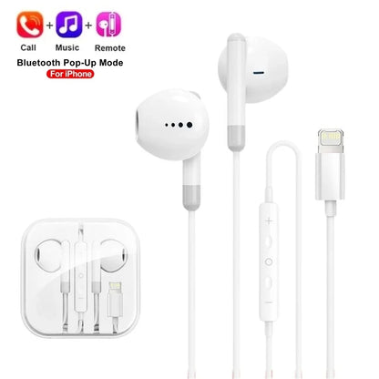 Original Wired Earphones For iPhone 17 16 15 Pro Max In-Ear Earbuds 14 13 12 Headphones For Samsung Xiaomi Headsets Accessories