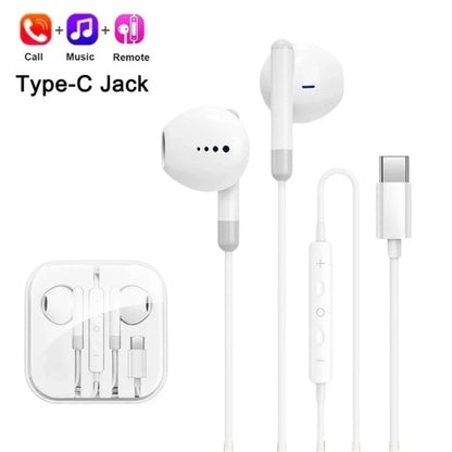Original Wired Earphones For iPhone 17 16 15 Pro Max In-Ear Earbuds 14 13 12 Headphones For Samsung Xiaomi Headsets Accessories