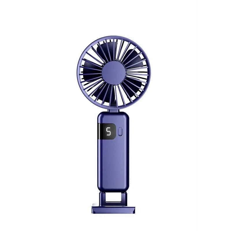 Clearance_2024 New Arrival Wind Cooling Hand Mini Usb Fan Portable 5 Speed Personal Pocket Rechargeable Handheld with Hook_Conti