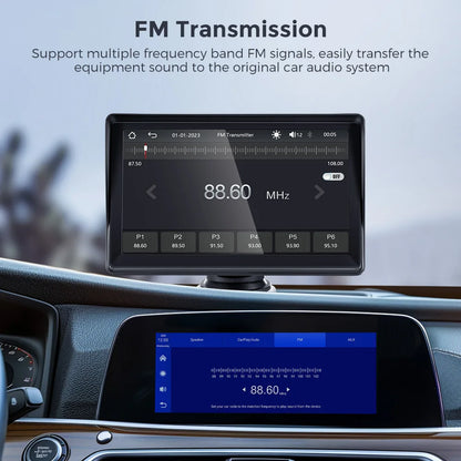 Wireless carplay android auto Portable Car Radio Multimedia Video Player Universal 7 inch Touch Screen With FM Rear View Camera