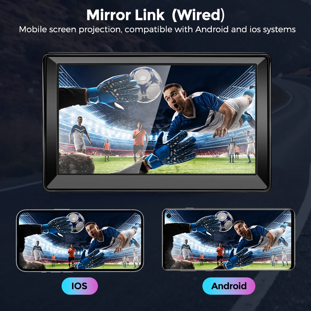 Wireless carplay android auto Portable Car Radio Multimedia Video Player Universal 7 inch Touch Screen With FM Rear View Camera