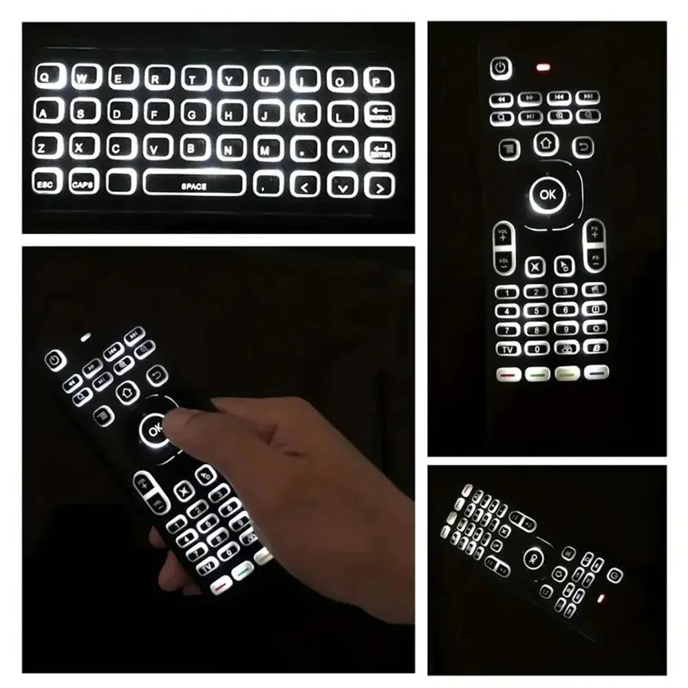 MRSVI 2.4GHz Wireless MX3 Air Mouse Remote Control Backlit IR Learning Mini Keyboard for PC,Android TV Box