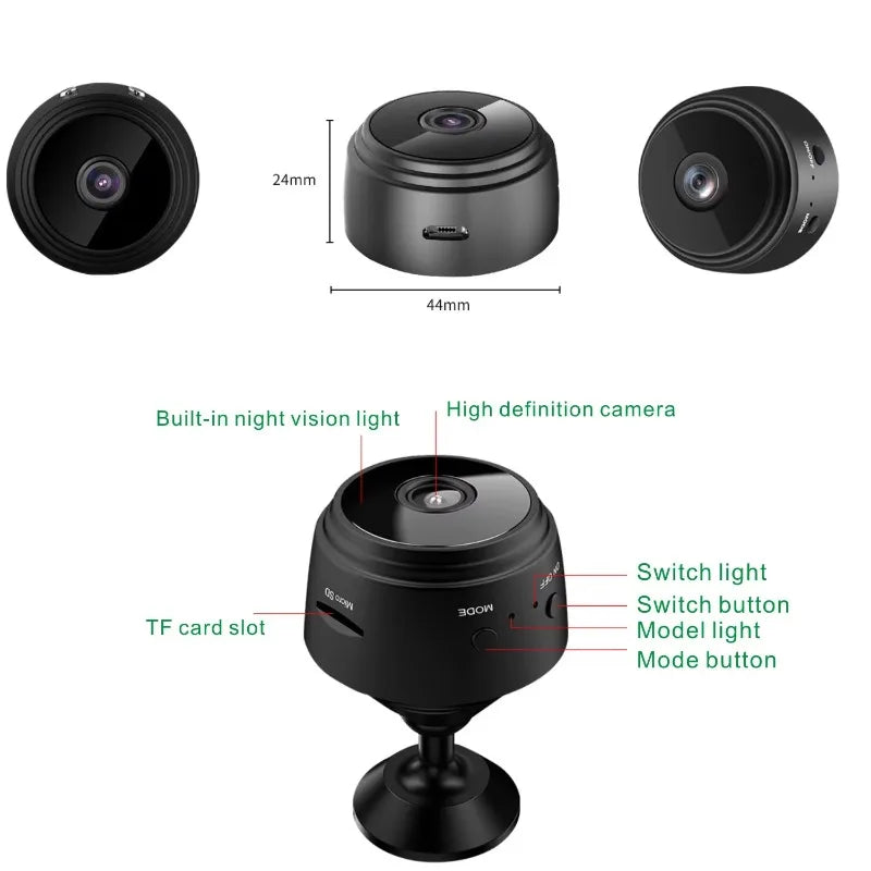 Mini Camera WiFi 1080P Magnetic Network Security Camera Video Smart Home Mini Camera for Surveillance with Battery