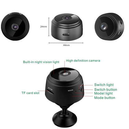 Mini Camera WiFi 1080P Magnetic Network Security Camera Video Smart Home Mini Camera for Surveillance with Battery