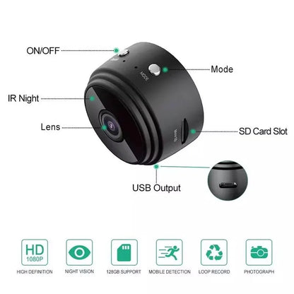 Mini Camera WiFi 1080P Magnetic Network Security Camera Video Smart Home Mini Camera for Surveillance with Battery