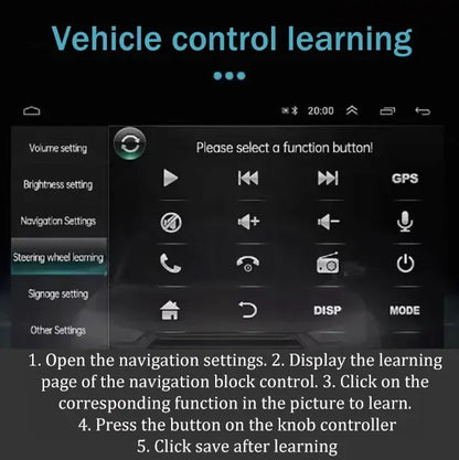 Multimedia Remote Control 7 Keys Blue LED Car Controller Volume Adjuster Phone Call Function Accessories For Navigation Player