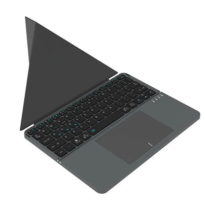 2-in-1 Multifunctional Folding Bluetooth Keyboard with Touchpad & Phone Holder for Tablet/Phone/PC Touch Portable Keyboard