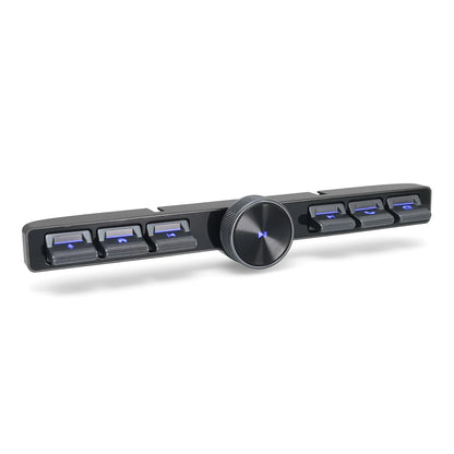 Multimedia Remote Control 7 Keys Blue LED Car Controller Volume Adjuster Phone Call Function Accessories For Navigation Player