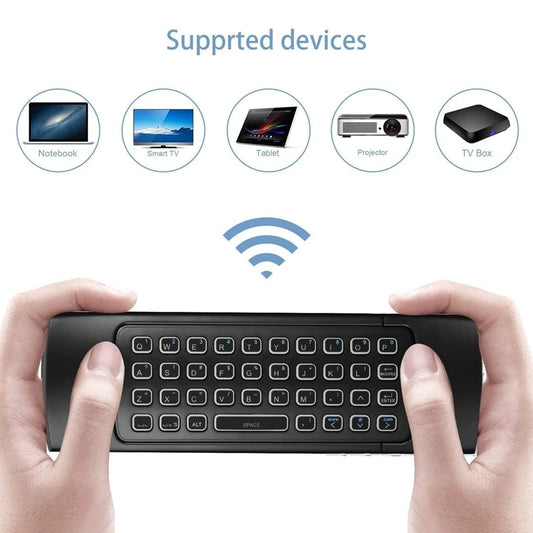 MRSVI 2.4GHz Wireless MX3 Air Mouse Remote Control Backlit IR Learning Mini Keyboard for PC,Android TV Box