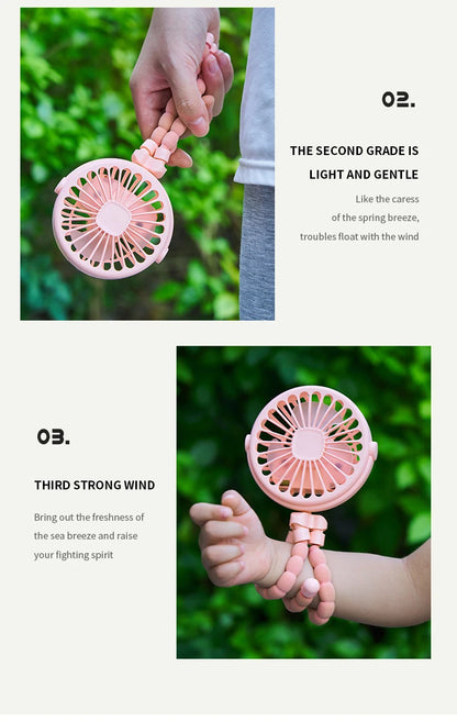 New Multifunctional Childrens Stroller Mini Fan Portable USB Charging Small Fan Mobile Phone Holder Outdoor Handheld Octopus Fan