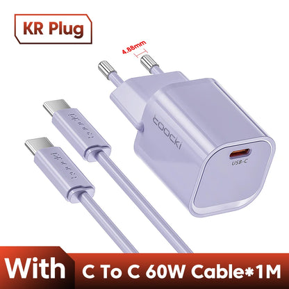 Toocki 20W Type C GaN Charger PD QC 3.0 Quick Charge USB Type C Phone Charger For iPhone 15 14 13 12 11 Pro Max iPad Charging