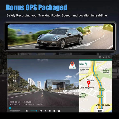 11.26" UHD 4K 2160P Car Dvr GPS WIFI Mirror Dash Cam Dual Lens Dashcam IPS Screen Camera Drive Recorder Stream RearView Mirror