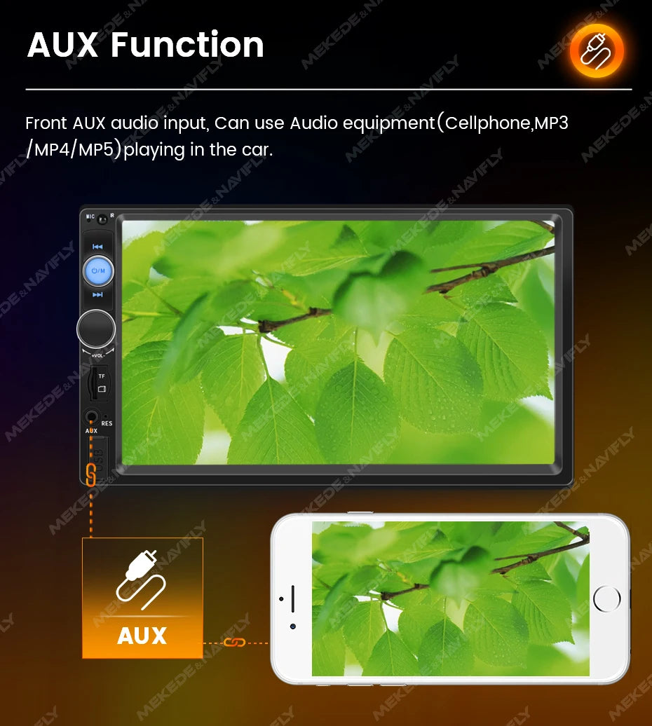 7 Inch HD Touch Screen Intelligent System Car Radio Multimedia Player For Universal Autoradio MP5 Camera TF Card Mirror Link USB