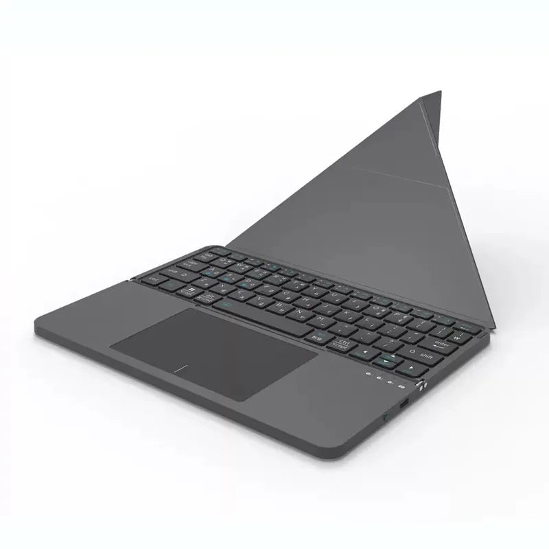 2-in-1 Multifunctional Folding Bluetooth Keyboard with Touchpad & Phone Holder for Tablet/Phone/PC Touch Portable Keyboard