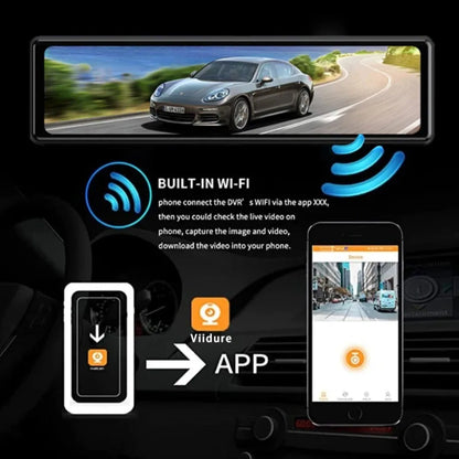 11.26" UHD 4K 2160P Car Dvr GPS WIFI Mirror Dash Cam Dual Lens Dashcam IPS Screen Camera Drive Recorder Stream RearView Mirror