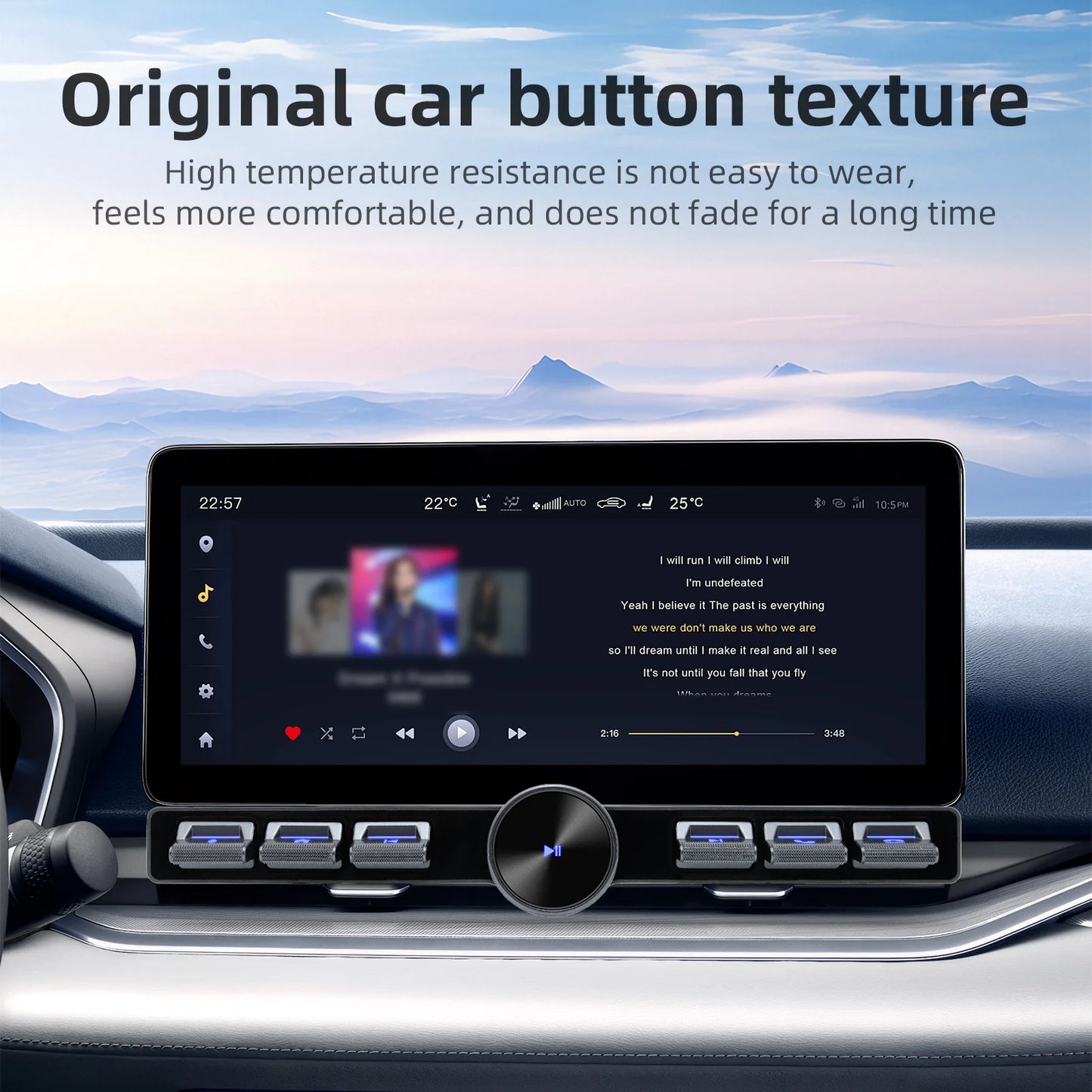 Multimedia Remote Control 7 Keys Blue LED Car Controller Volume Adjuster Phone Call Function Accessories For Navigation Player