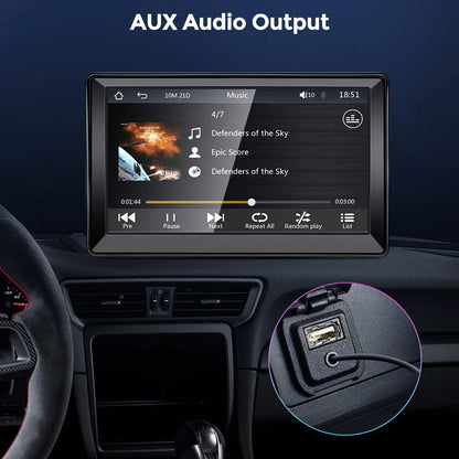Wireless carplay android auto Portable Car Radio Multimedia Video Player Universal 7 inch Touch Screen With FM Rear View Camera