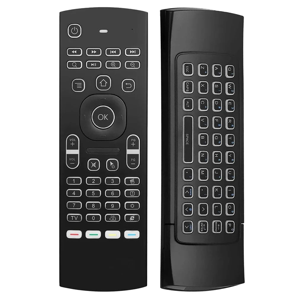 MRSVI 2.4GHz Wireless MX3 Air Mouse Remote Control Backlit IR Learning Mini Keyboard for PC,Android TV Box
