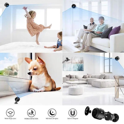 Mini Camera WiFi 1080P Magnetic Network Security Camera Video Smart Home Mini Camera for Surveillance with Battery