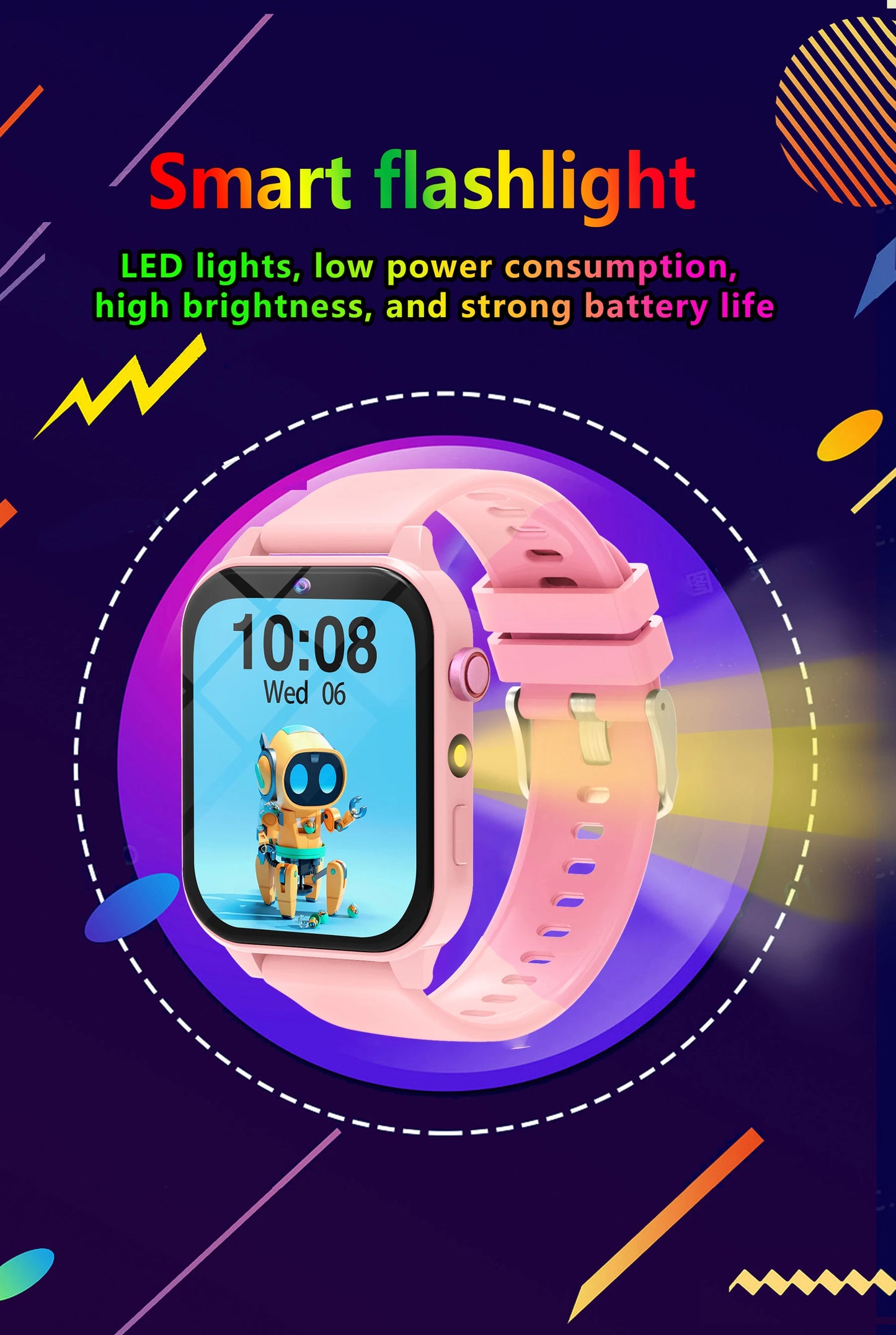 SIMSONLAB New Camera Smart Watch For Kids Games HD Touch Screen Sleep Monitor Flashlight Alarm Clock Partner Birthday Gift Boy