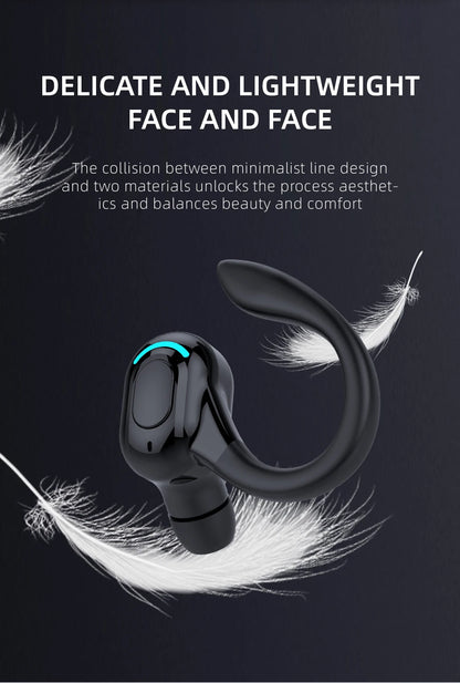 Bluetooth 5.2 Earphone Waterproof Wireless Headphones with Mic Mini Ear Hooks HiFi Stereo Music Earbuds for Phone