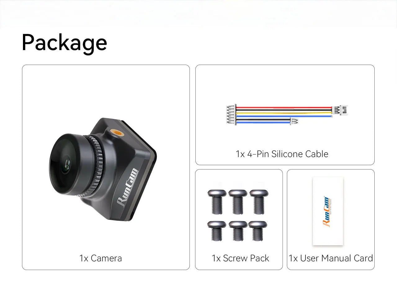 RunCam Phoenix 2 SP V5 Camera DC 5-36V Screen Ratio 4:3/16:9 7.5g 19*19*21mm Night View for RC FPV Racing Drones Toy Parts