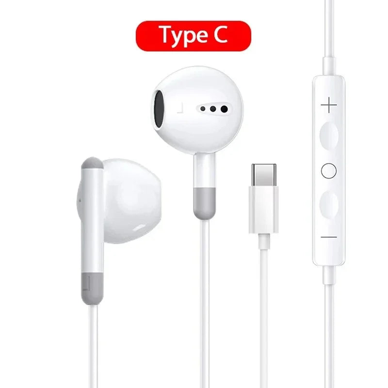 Original Wired Earphones For iPhone 17 16 15 Pro Max In-Ear Earbuds 14 13 12 Headphones For Samsung Xiaomi Headsets Accessories
